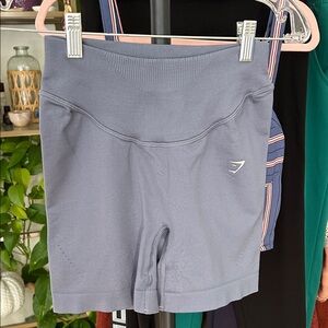 Gymshark Seamless Shorts. Light blue. Excellent Condition. 12” waist, 4” inseam.